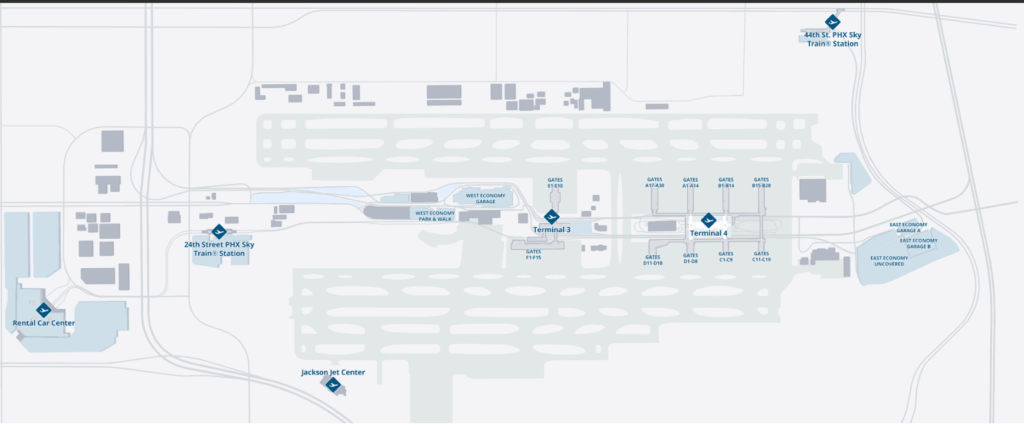 Phoenix Airport Map